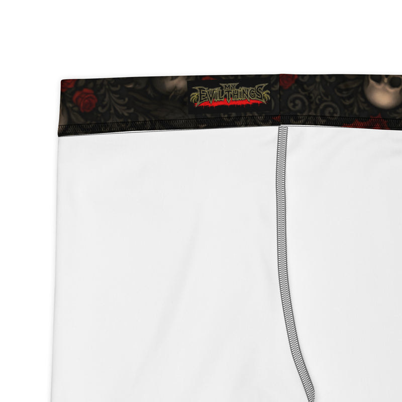Crimson Mourning Leggings – Dark Floral Horror Fashion