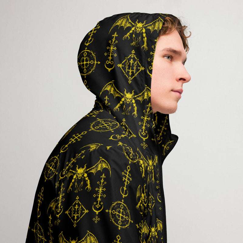 The Sixth Circle Yellow Hooded Windbreaker – Demon Horror Jacket