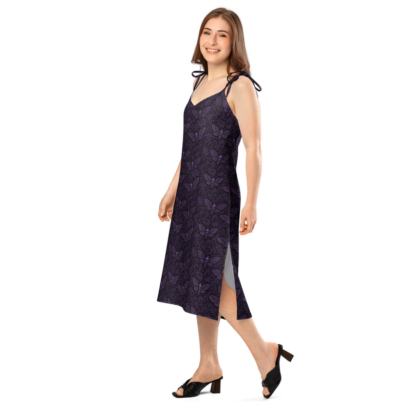 Soul’s Messenger Purple Slip Dress – Death Moth Horror Clothing
