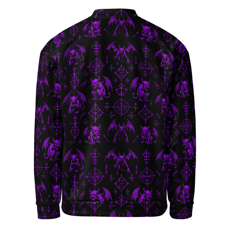 The Fifth Circle Purple Bomber Jacket – Demon Horror Jacket