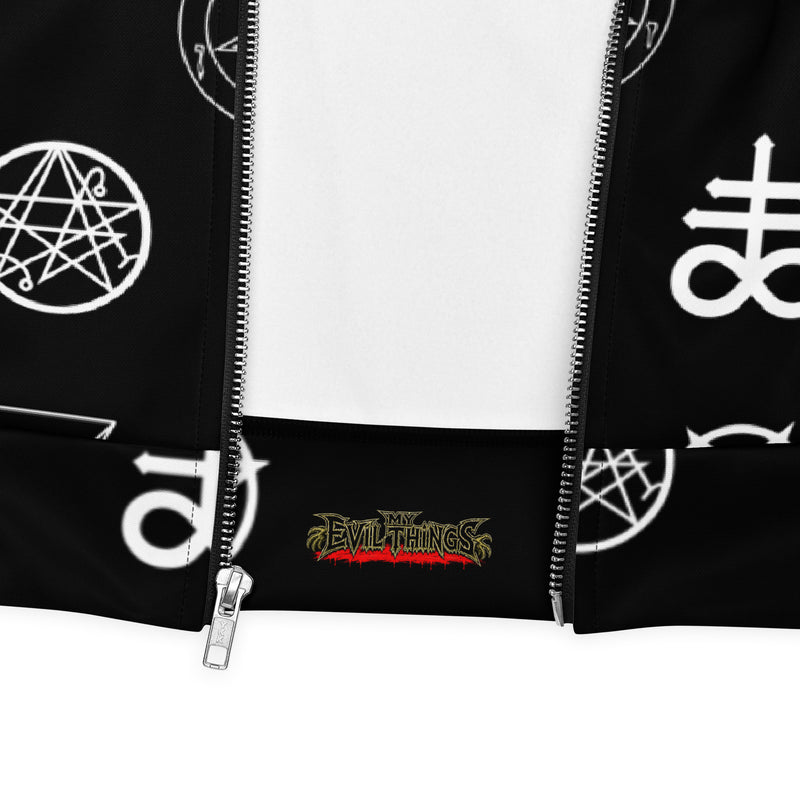Infernal Sigils Bomber Jacket – Occult Symbol Horror Jacket