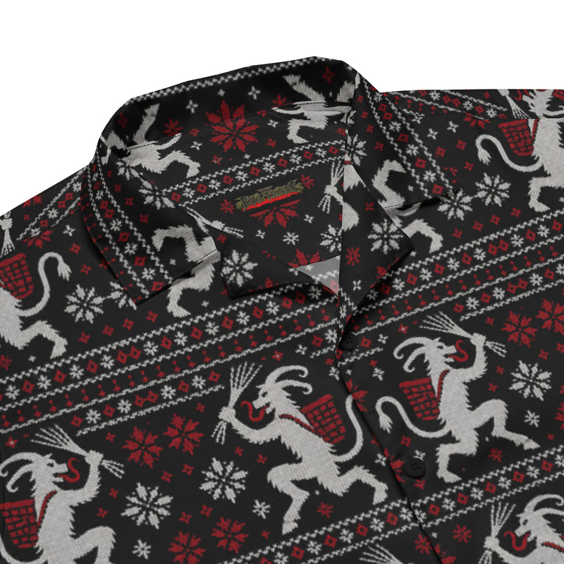 Krampusnacht Button-Up Shirt – Krampus Horror Christmas Clothing
