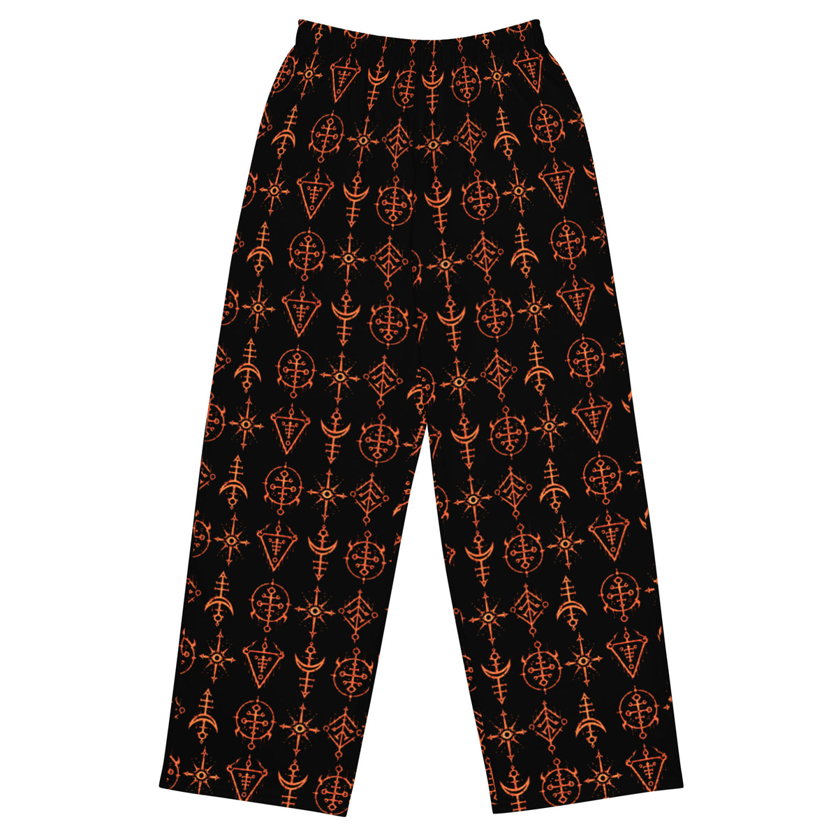 Infernal Invocation lounge pants featuring an all-over occult ritual and infernal symbol pattern from the Demonology and Midnight Comfort collections.