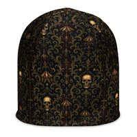 Midway of Death beanie featuring an all-over haunted carnival pattern from The Last Carnivale collection.