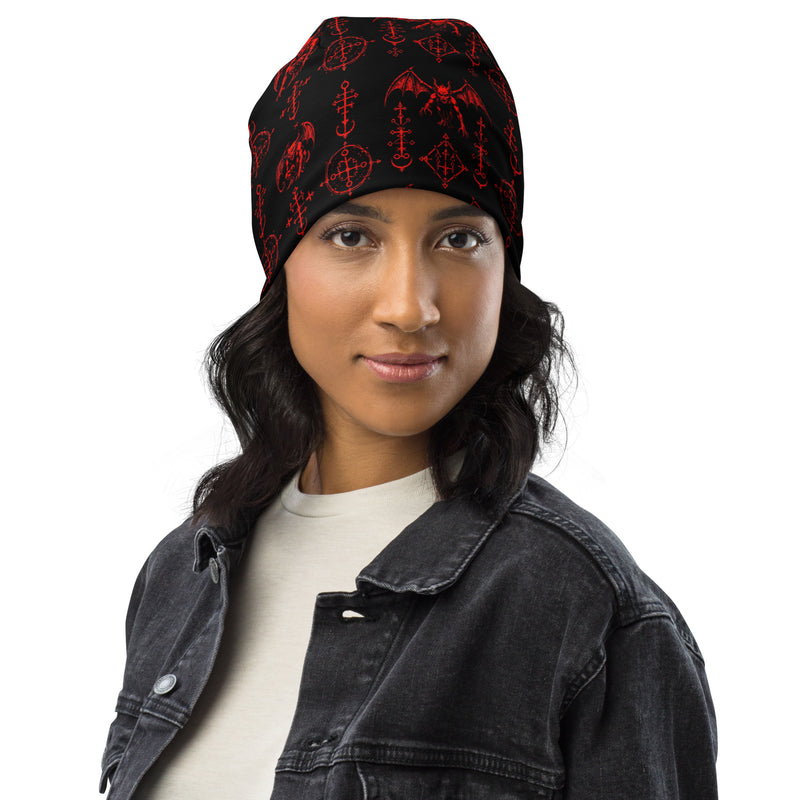 The Sixth Circle Red Beanie – Hellspawn Horror Hat