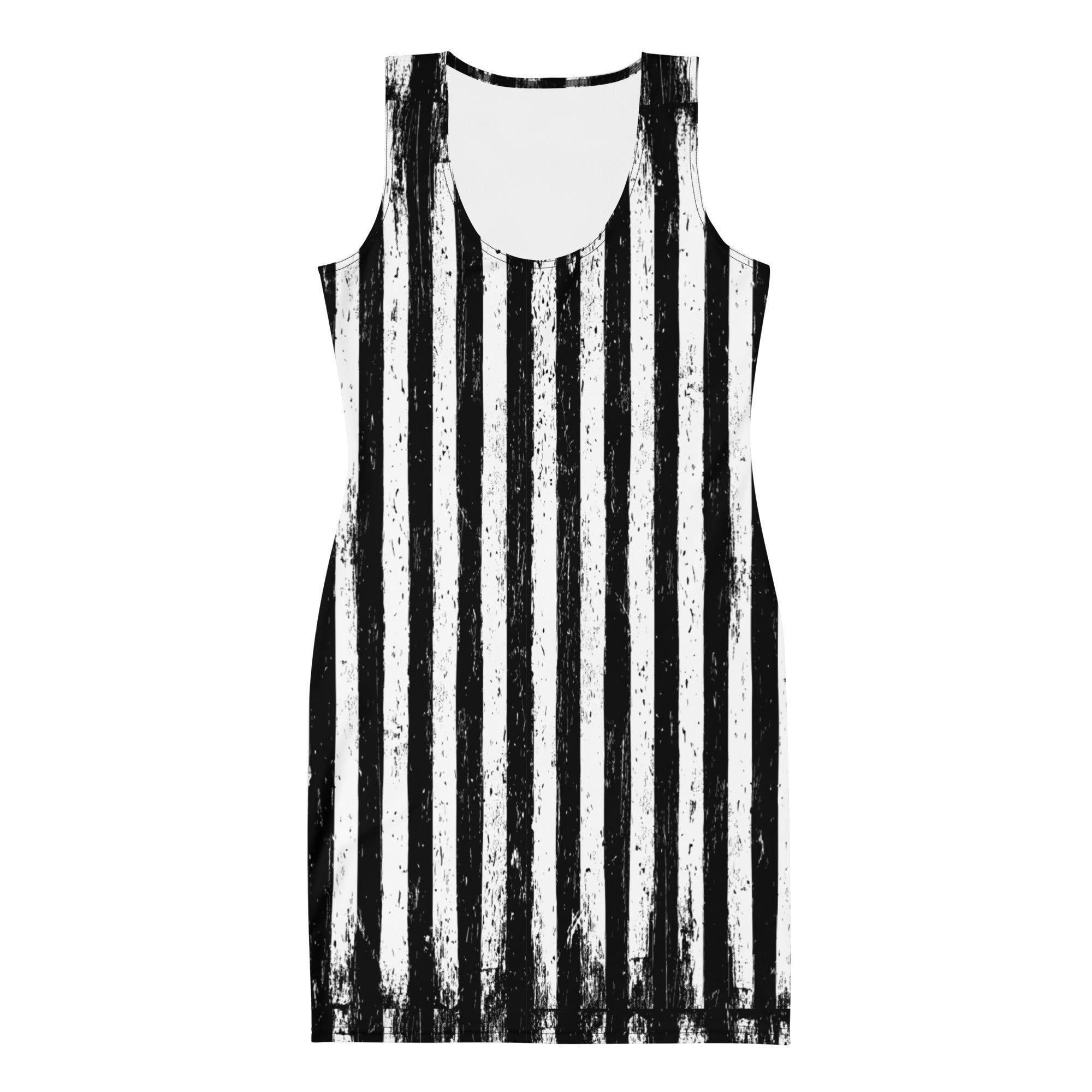 Black Parade bodycon dress featuring an all-over vintage carnival and skeletal procession pattern from The Last Carnivale collection.