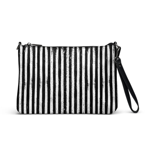 Black Parade faux leather crossbody purse featuring vintage carnival horror artwork from The Last Carnivale collection.