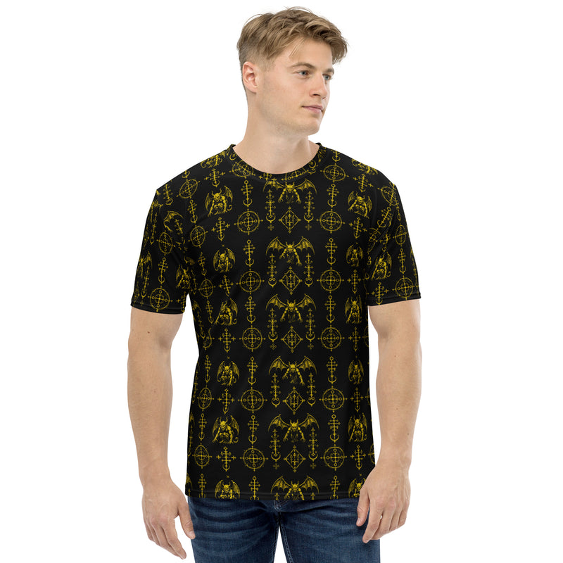 The Sixth Circle Yellow T-Shirt – Horror Winged Demon Shirt