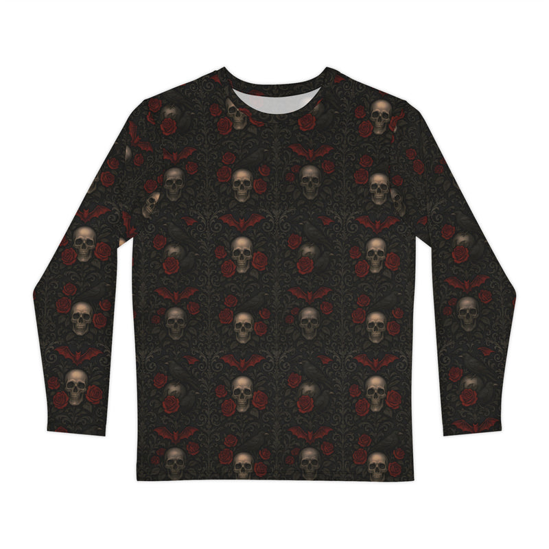Crimson Mourning Long Sleeve Shirt – Horror Victorian Floral Tee