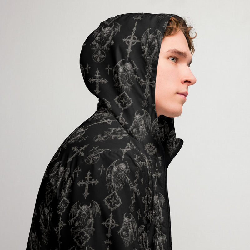 Wardens of Stone Hooded Windbreaker – Gargoyle Horror Jacket