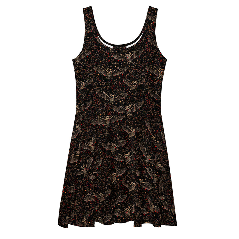 Nocturnal Requiem skater dress featuring nocturnal horror artwork from the Children of the Night collection.