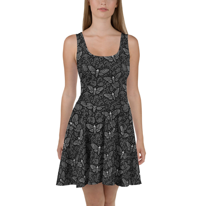 Soul’s Messenger White Skater Dress – Death Moth Horror Clothing