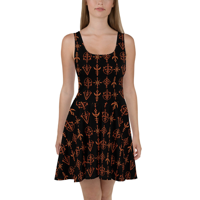 Infernal Invocation Skater Dress – Occult Ritual Horror Clothing