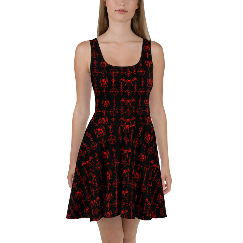 The Sixth Circle Red Skater Dress – Hellspawn Guardian Horror Clothing