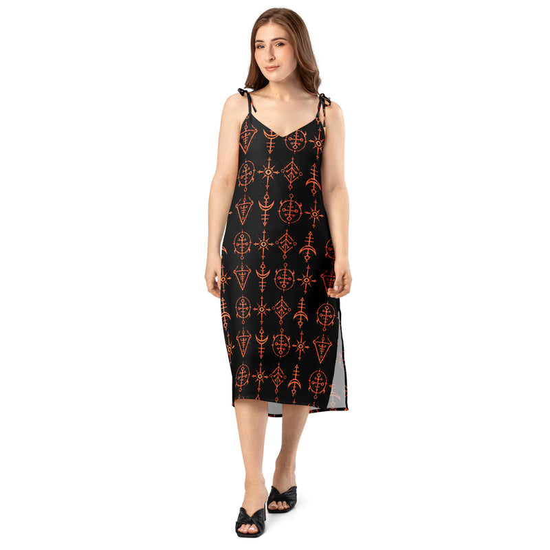 Infernal Invocation Slip Dress – Occult Ritual Horror Clothing