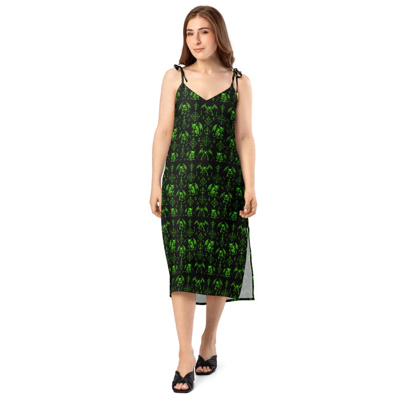The Fifth Circle Green Slip Dress – Demon Bat Horror Clothing
