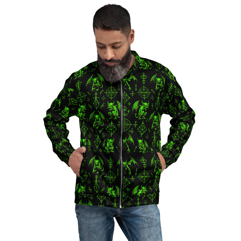 The Fifth Circle Green Bomber Jacket – Demon Horror Jacket