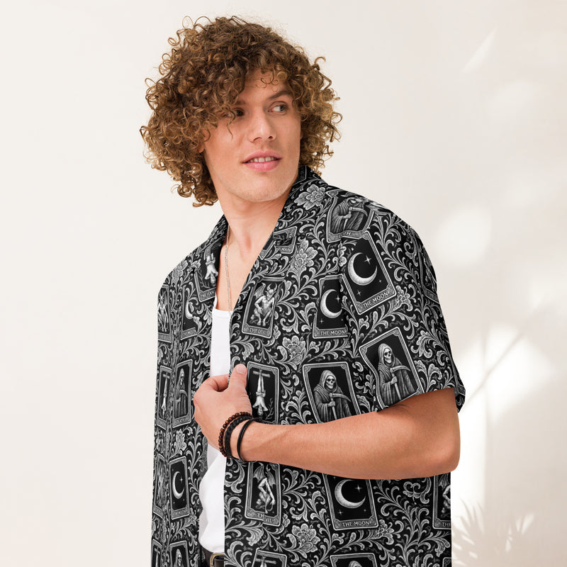 Death’s Fortune Button-Up Shirt – Tarot Horror Clothing