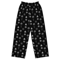 Infernal Sigils lounge pants featuring an all-over occult symbol and ritual sigil pattern from the Demonology and Midnight Comfort collections.