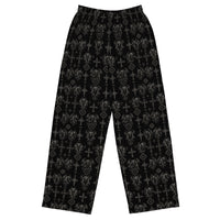 Wardens of Stone lounge pants featuring an all-over gothic gargoyle horror pattern from the Demonology, Children of the Night, and Midnight Comfort collections.